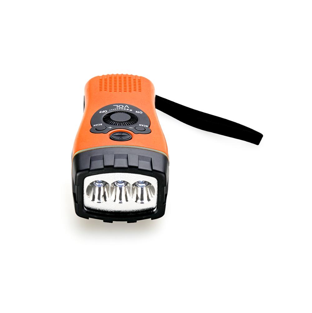 SORBO Best Selling Hand Crank SOS Warning Flashlight AM FM Portable Dynamo Radio