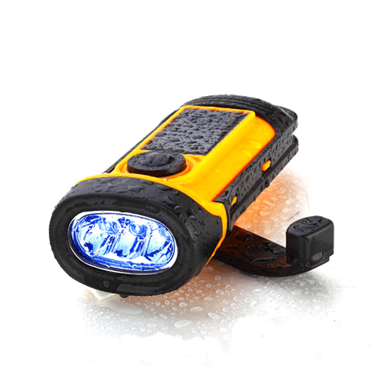 SORBO Cool Dynamo Solar Brightest LED Flashlight Hand cranking Rechargeable LED Torch