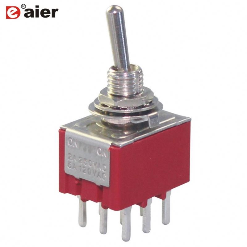 MTS-303-A2 3PDT Locking 3 Way 9 Pin Toggle Switch ON OFF ON