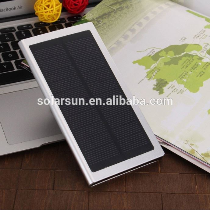 2015 Hot selling dual USB 5V 2A portable 20000mah waterproof solar power bank for mobile phone