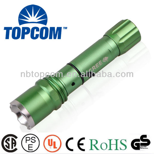 zoomable rechargeable led police flashlight