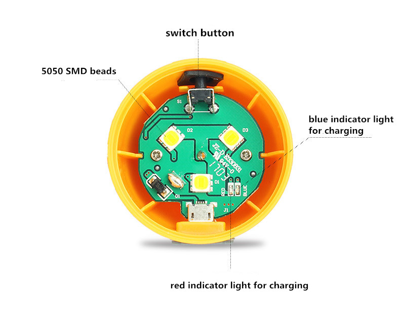 Factory Directly Bulb Portable Rechargeable LED Night Light Lamp Outdoor Waterproof Tent Camping Light