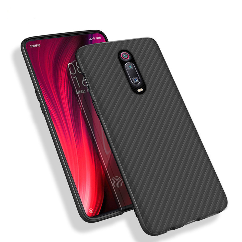 Matte Finish Carbon Fiber Textured Light Thin Shock Absorbing Bumper Skin hard case for Redmi K20 Pro