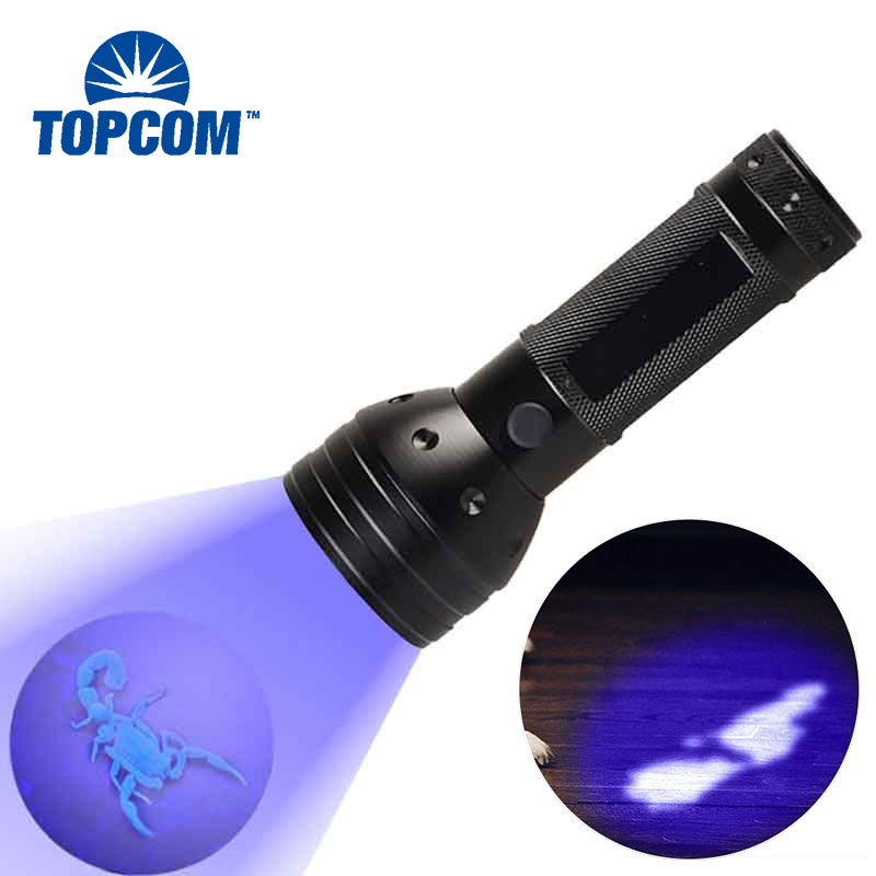 TOPCOM Aluminum Handheld Ultraviolet Torch 395nm 51Led UV Flashlight Detector for Dog Urine Pet Stains Bed Bug