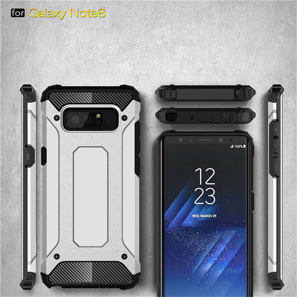 TPU+PC 2in1 drop Silicone Rubber Armor Hard case For Samsung galaxy Note8