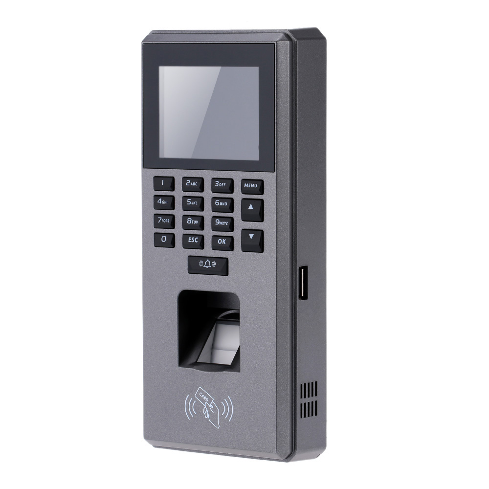 Biometric Fingerprint Keypad Access Control Door Lock And Time Attendance Terminal Color Screen 2.4 TFT USB LCD