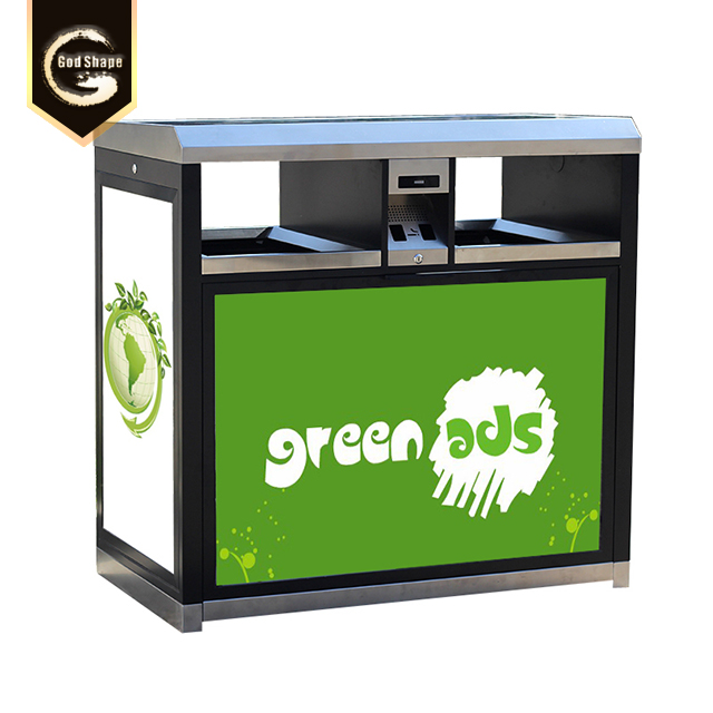 Manufacturer advertising garbage can stainless steel trash can recycler