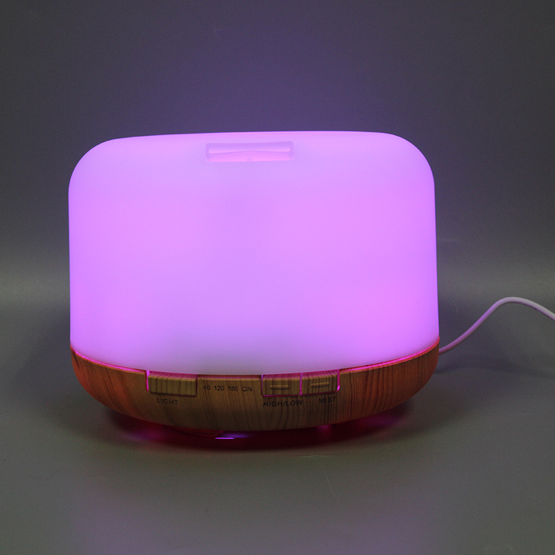 500ml Large Capacity Essential Oil Diffuser Aroma Humidifier with 7 Color LED Changing Lights & remote control