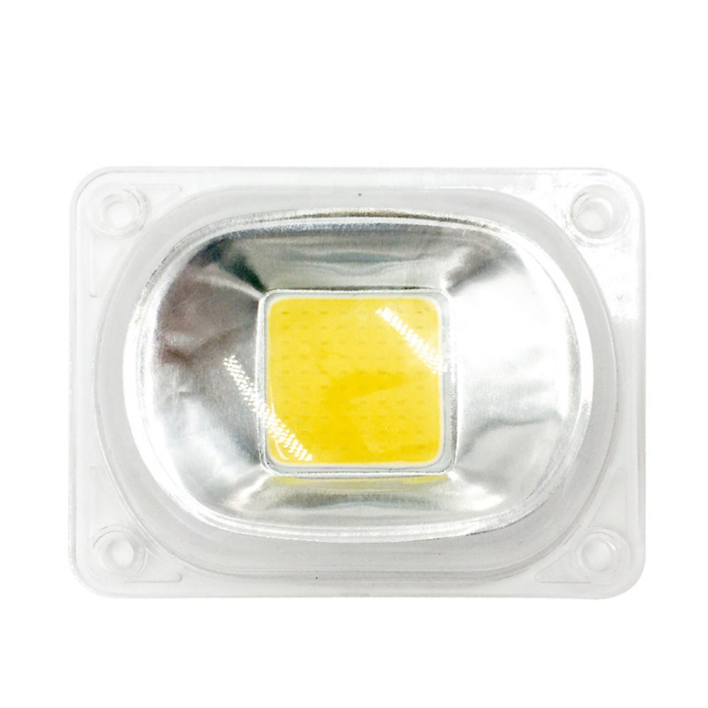 DIY led optical lens AC COB Led Lenses With Reflector Optic, lens and rubber seal for LED Light