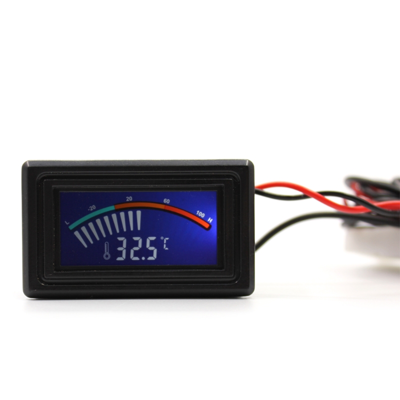 Celsius/Fahrenheit Digital Pointer Thermometer Car Water Temperature Meter Gauge C/F PC MOD for Computer Case