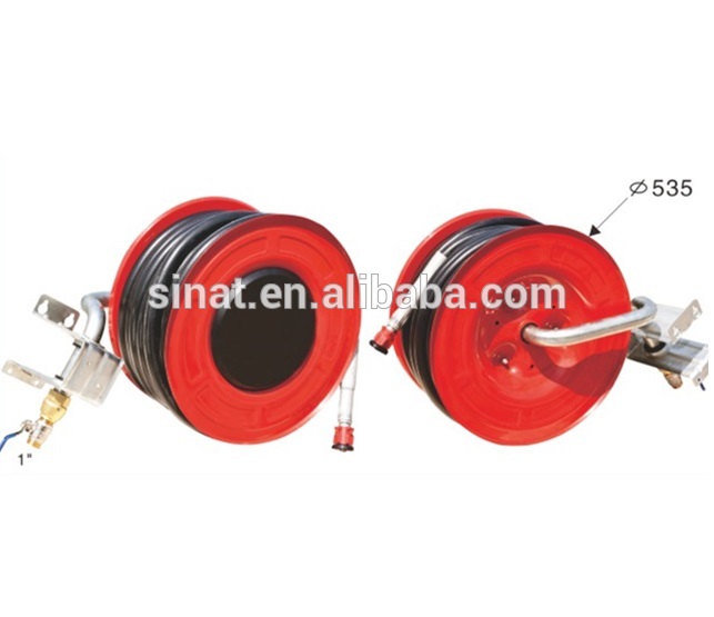 1inch swing arm red fire hose reel 30m with cabinet Morocco type