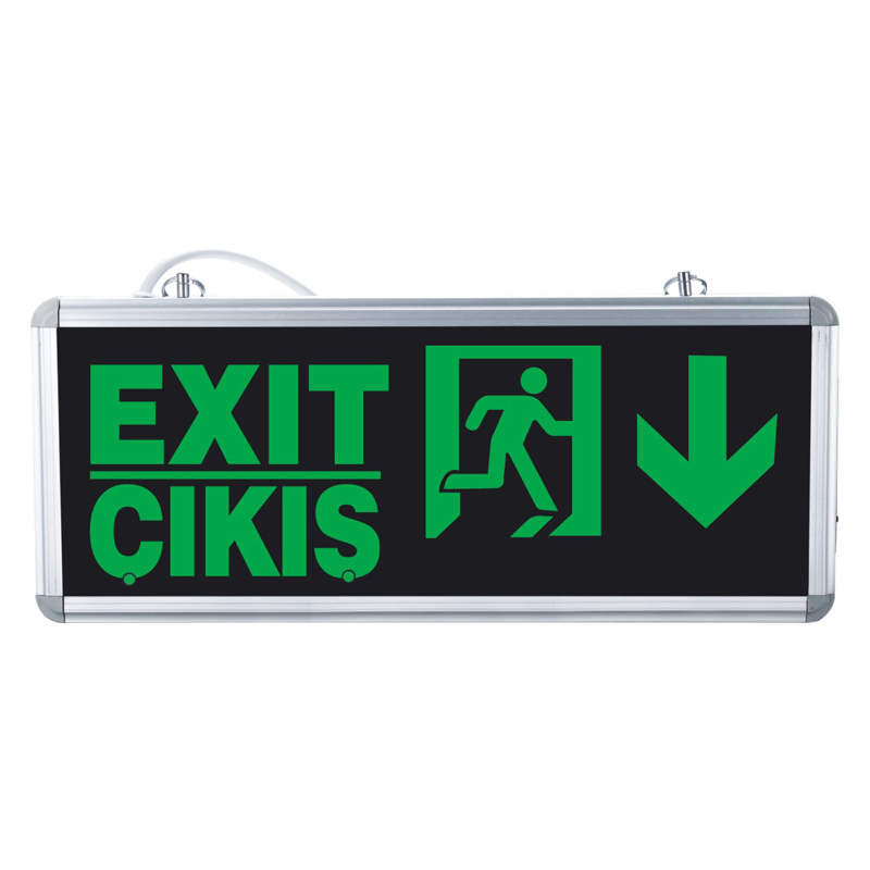 Double Sided Green Turkey language Led Escape Emergency Exit Sign