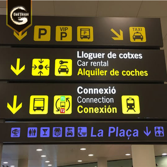 High Quality Illuminated Acrylic Light Box Led Signs for Airport
