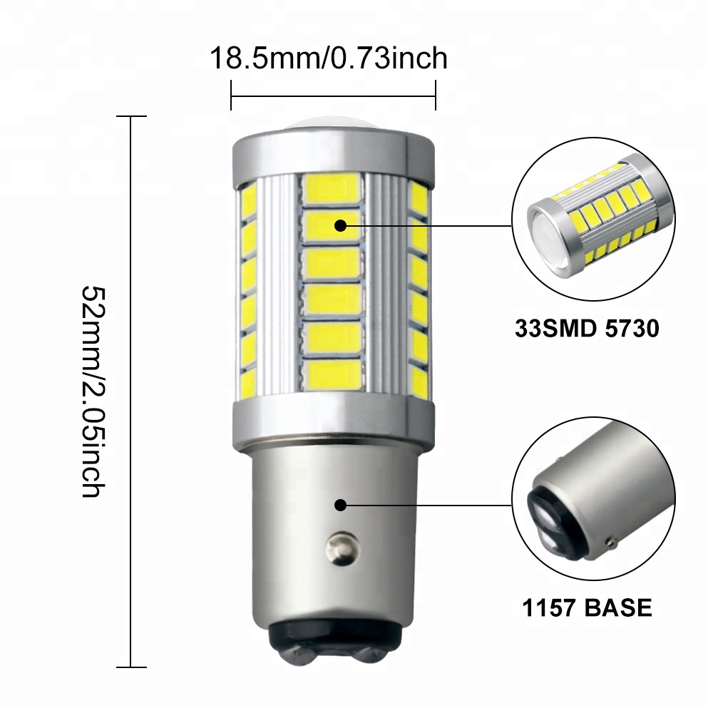 turning lamp marker white 1157 33 SMD 5730 side indicator lights for car