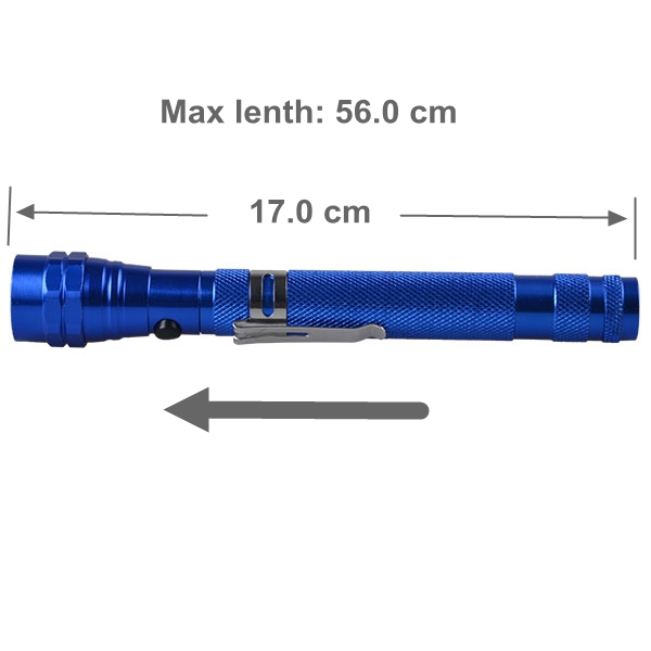 3 LED Aluminium Telescopic Lens Led Flashlight With Magnet Flexible Tube Telescopic Magnetic Led Torch Flashlight