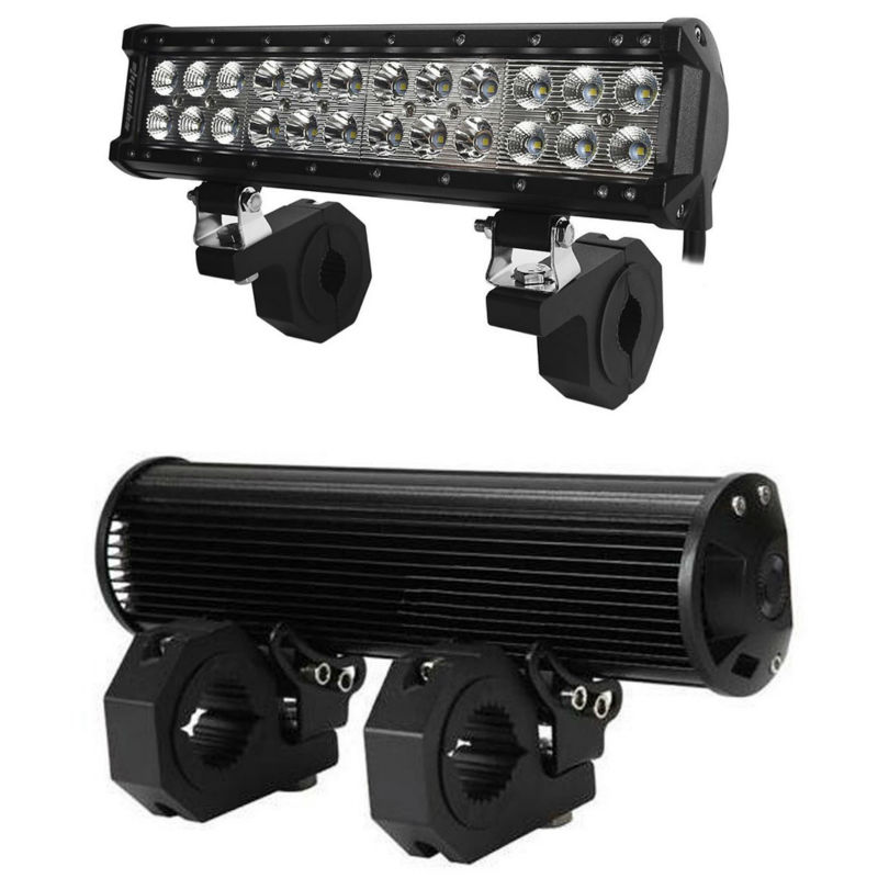 2pcs LED Fog Driving Light bar Spotlight head lamp holder Mounting Bracket Offroad ATV Car Roll Cage Tube Bull Bar Clip Clamp