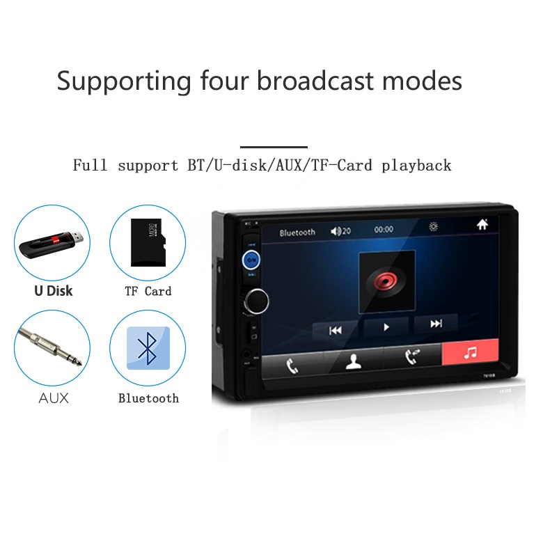 High Quality  2 din 7 Inch Car MP5 Player Bluetooth Car Radio