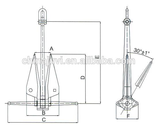 JV-03 HHP Type Danforth Anchor Ship Anchor