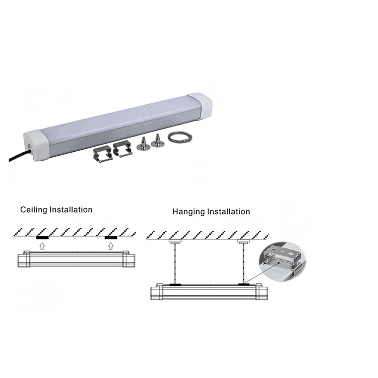 40w cheap price rechargeable battery backup wall mount ip65 led emergency batten light with CE ROHS SAA