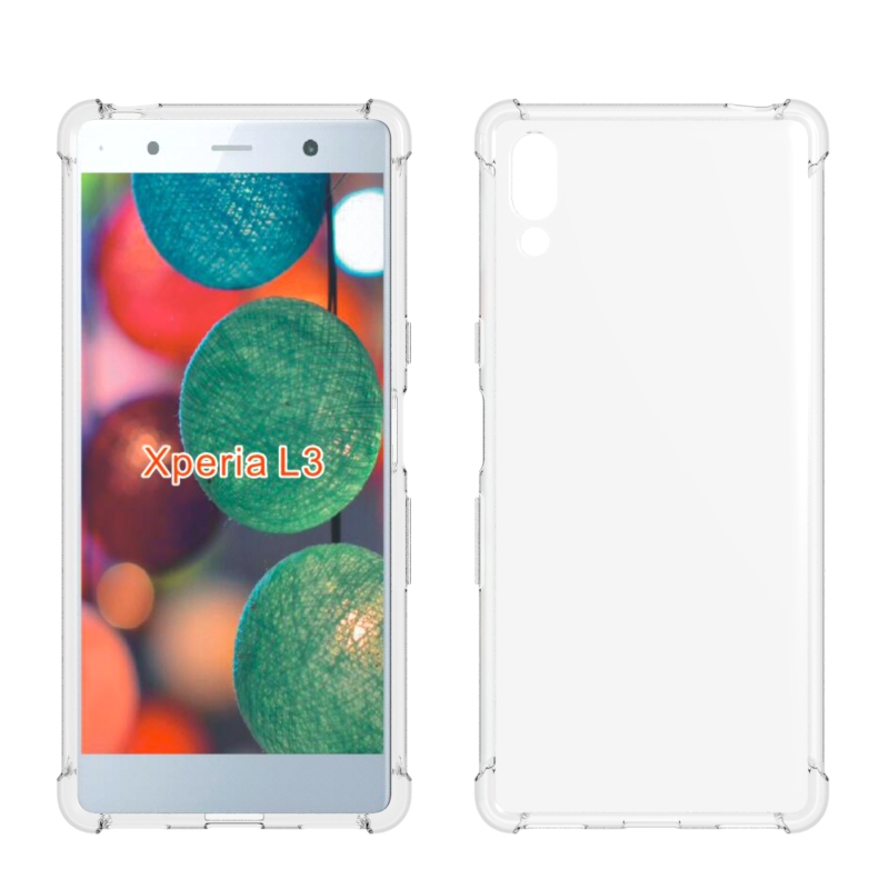 Transparent Shockproof soft TPU Cover case For Sony Xperia L3 Clear cover