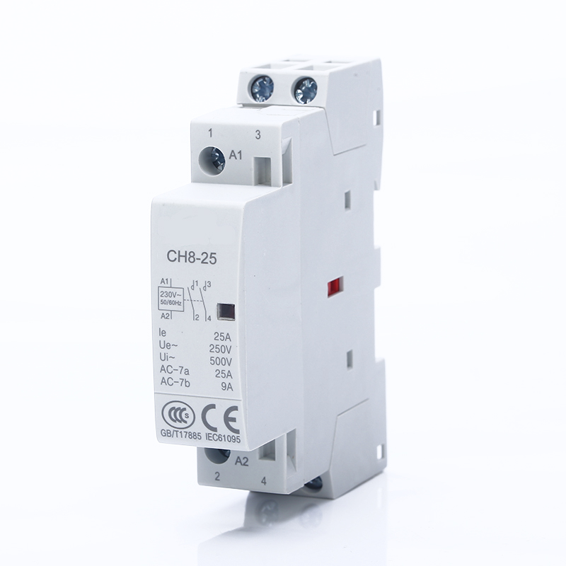 CH8-25 Series 2P 32A Automatical AC Household Contactor 220V/230V 50/60Hz Contact 2NO/1NO+1NC/2NC Din Rail Modular Contactor