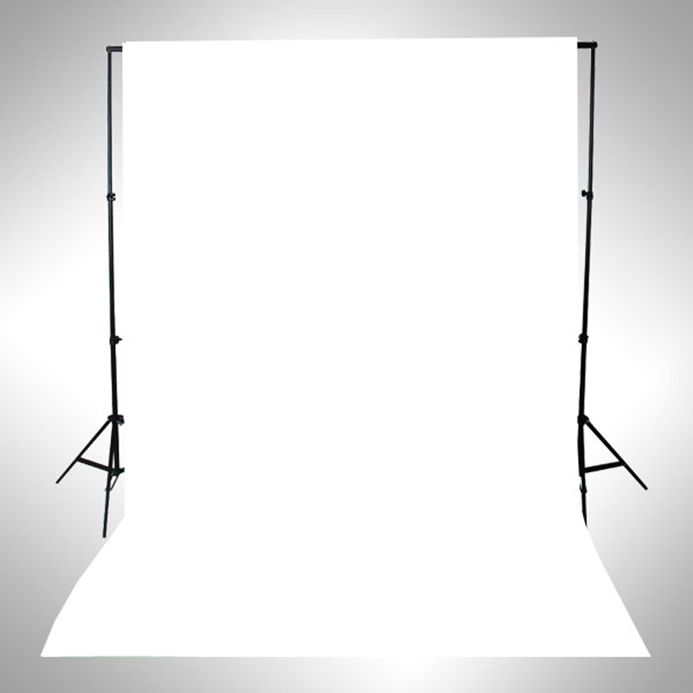 1.6 * 3m Photo Background Photo Studio Kit Set Backdrop Stand with Storage Bag Black White Nonwoven Backdrops and Mini Clips