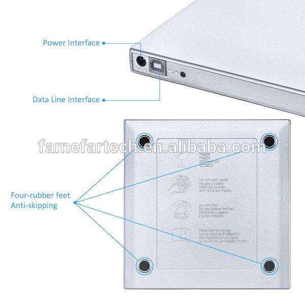 flip usb 2.0 external super-multi portable slim dvd rewriter, 8x dvd+/-rw