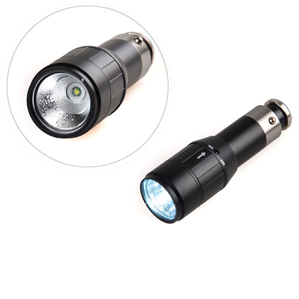 Rotary Switch car charging LED Flashlight Ultra Bright LED Flashlight