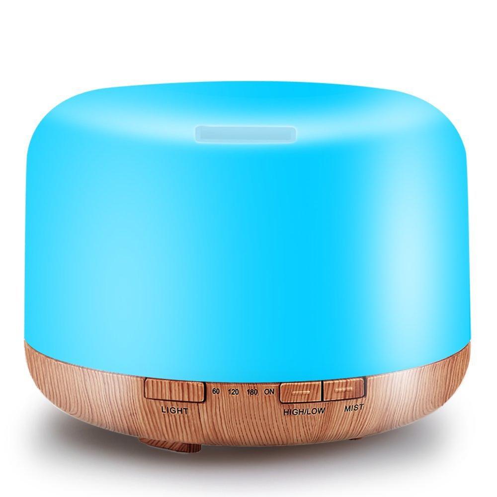 500ml Aroma Essential Oil Diffuser ,Cool Mist Humidifier with Adjustable Mist Mode,Timer Function &7 Color LED Lights Changing