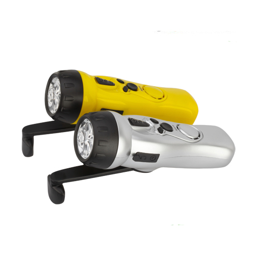 Multifunctional FM Radio & LED Flashlight / torch/emergency phone charger with Siren