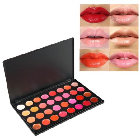 Professional 32 Color Lip Gloss Lipstick Cosmetic Makeup Palette