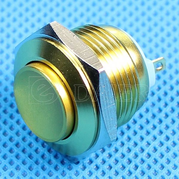 Waterproof 16mm High Button Stainless Steel Normally Closed Red Switch