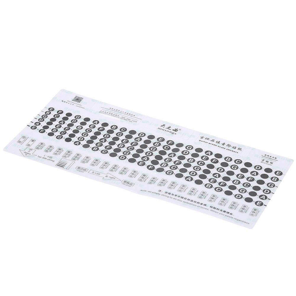 Guitar Fret Scale Sticker NeckNote Word Melody Fretboard Grade Fret Scale Sticker Note for Acoustic Classic Electric Guitar