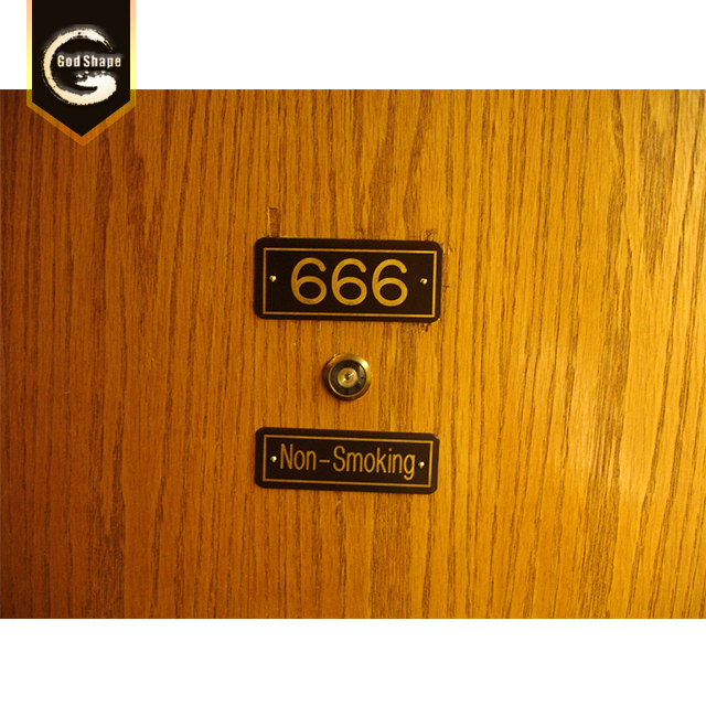 2019 new indoor outdoor decoration acrylic door plate stainless steel backlit digital led sign hotel room house number signs