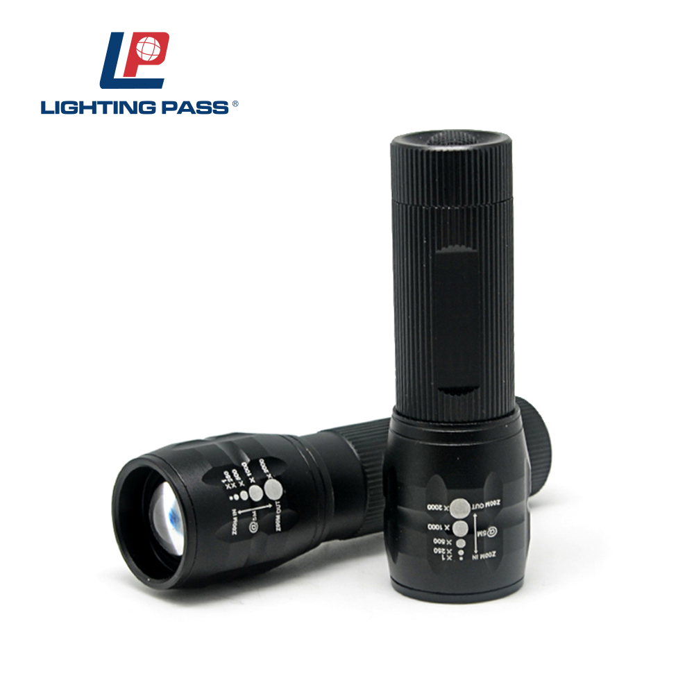 150lm high power Dry battery LED, Aluminum Flashlight torch with 3 Light Modes