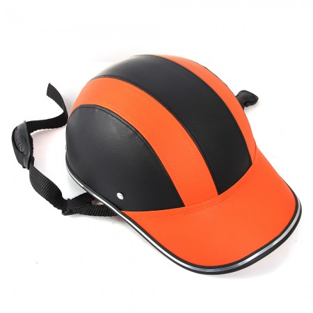 Bicycle helmet visor helmet motorcycle helmet orange and black baseball cap
