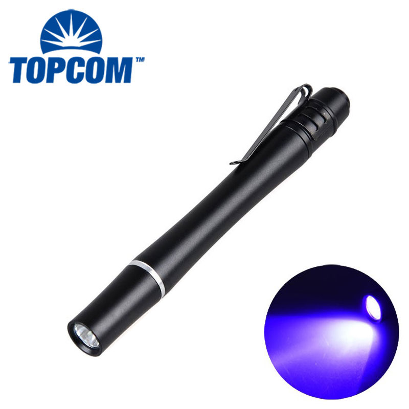 Aluminum 3W led mini pocket Torch 395nm UV Pen Light LED Penlight