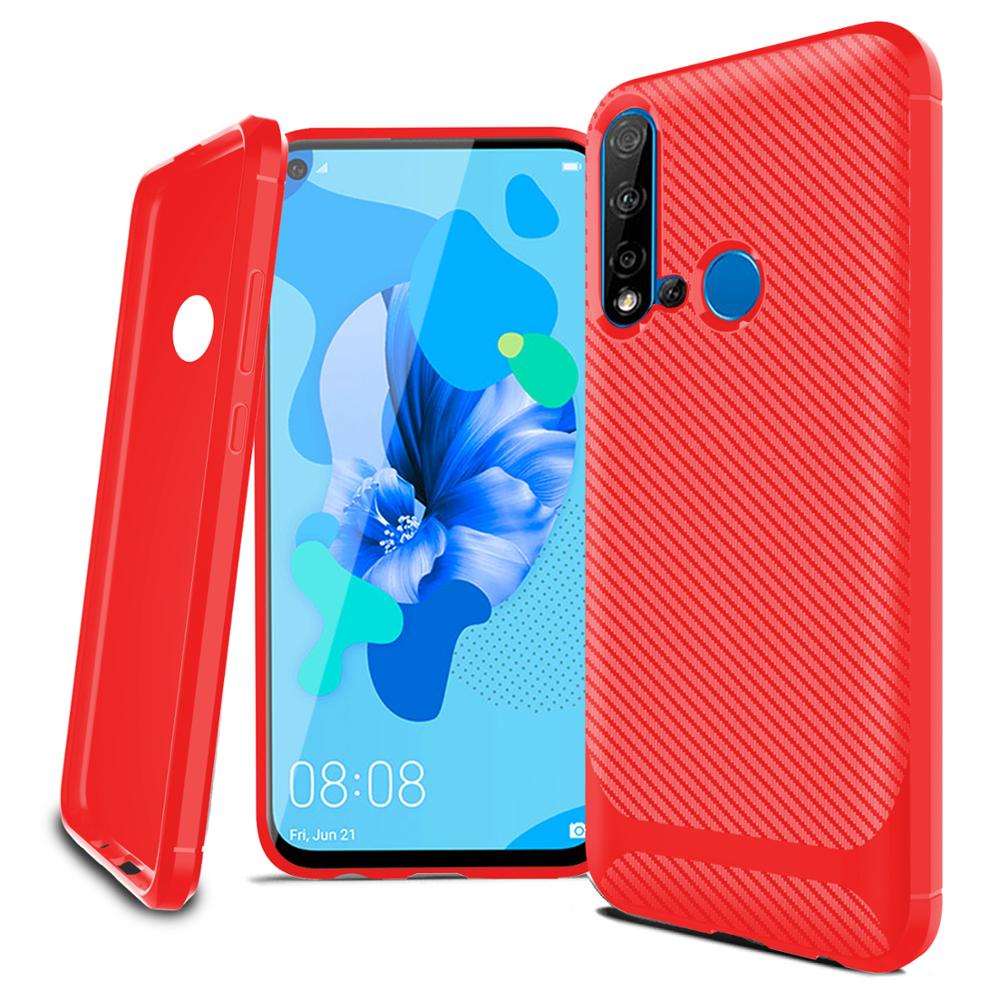 2019 New arrival Silicone carbon fiber phone case for Huawei P20 Lite 2019 back cover
