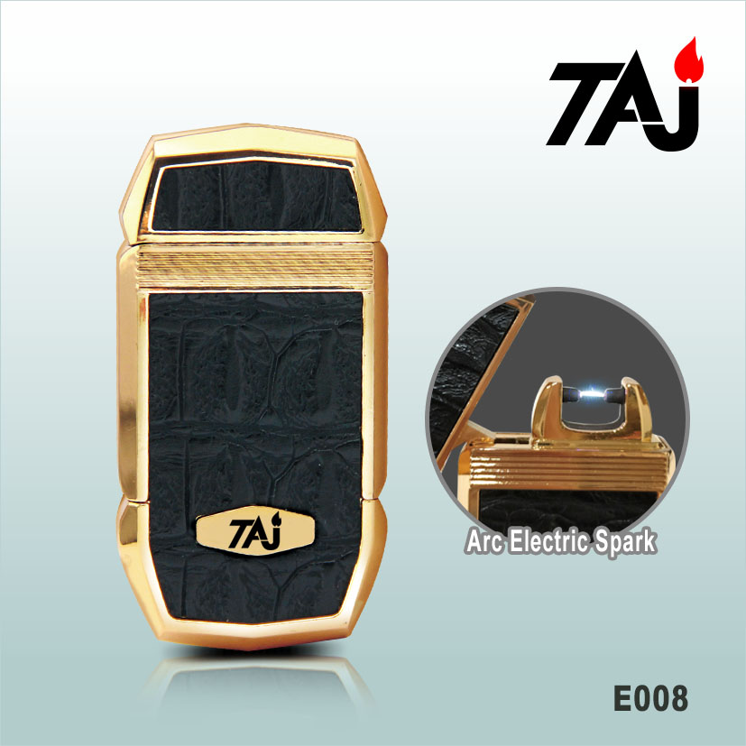 High Quality Metal Windproof Single ARC USB rechargeable Cigarette TAJ brand Lighter