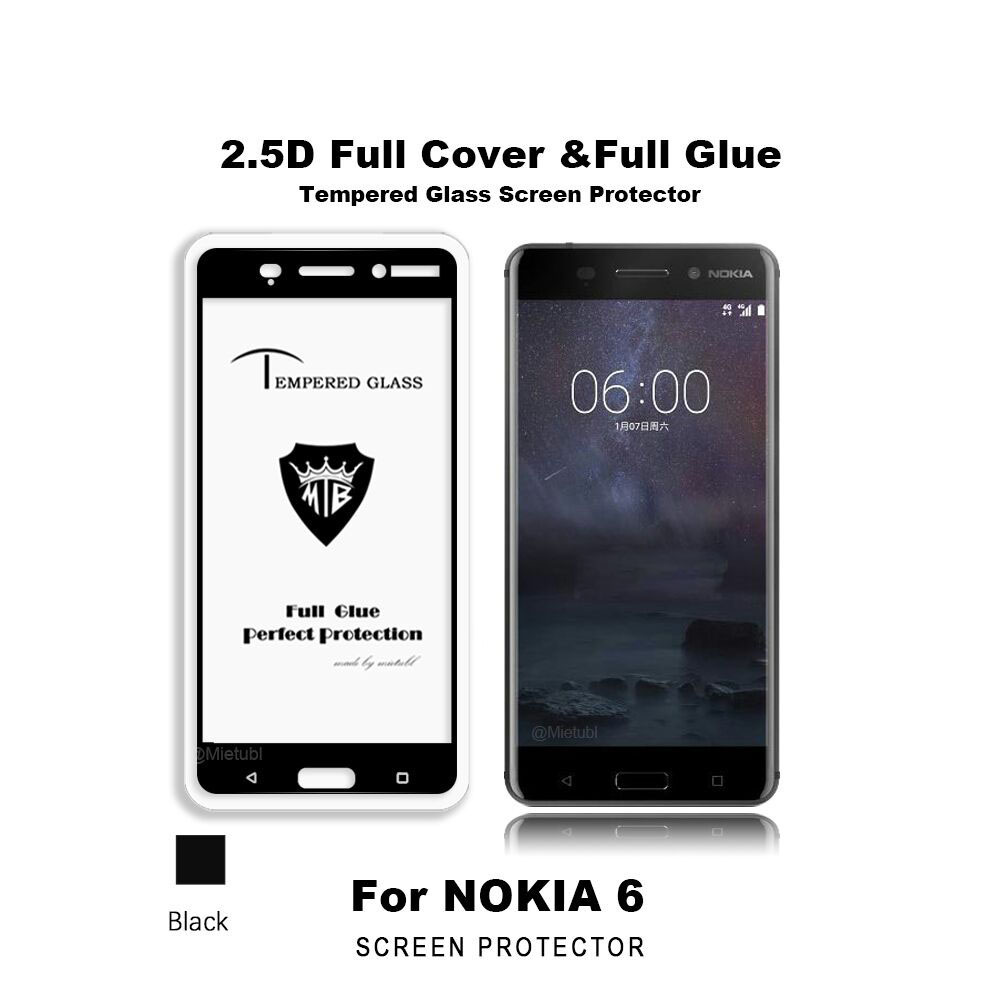 Tempered Glass Screen Protector for Nokia 2 3 5 6 7 8 / 9H 2.5D Full Cover & Full Glue film