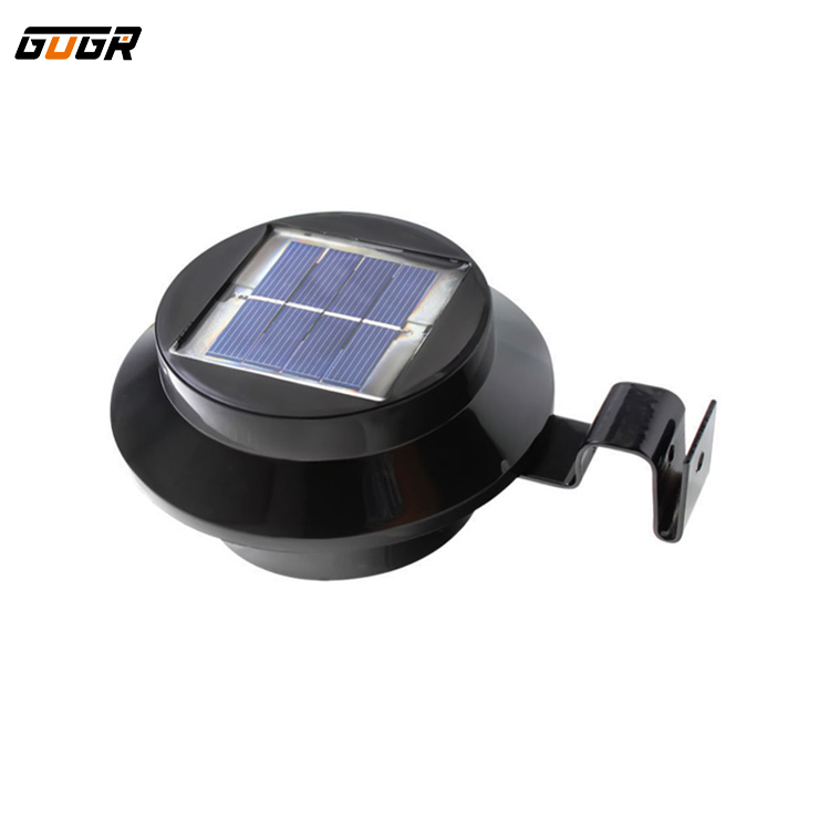 GOGR Round Waterproof Outdoor Wireless Solar Powered Gutter Light