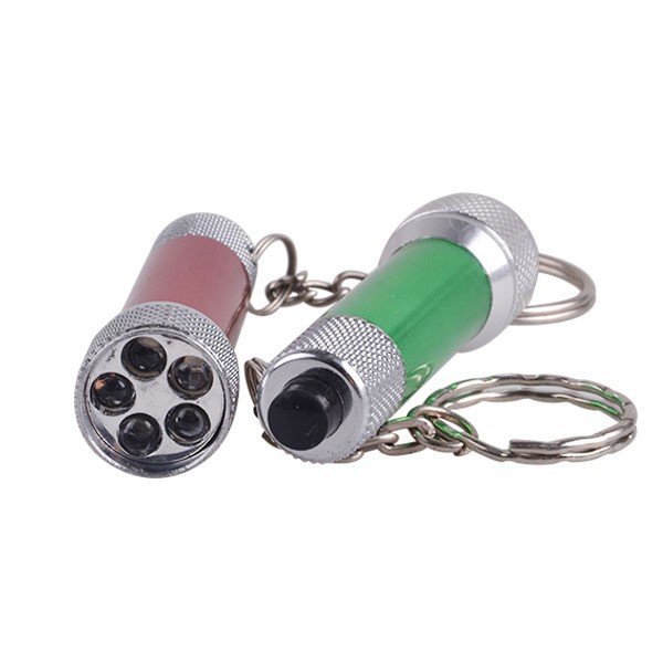 Aluminum 5 Lamps Keychain LED Flashlight Wholesale