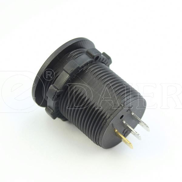 12V Waterproof 2 Pin Auto Socket Voltmeter Ammeter With LED