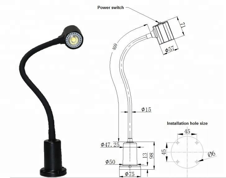 ONN-M3R  24v Led Magnetic Work Light / Led Flexible Arm Light