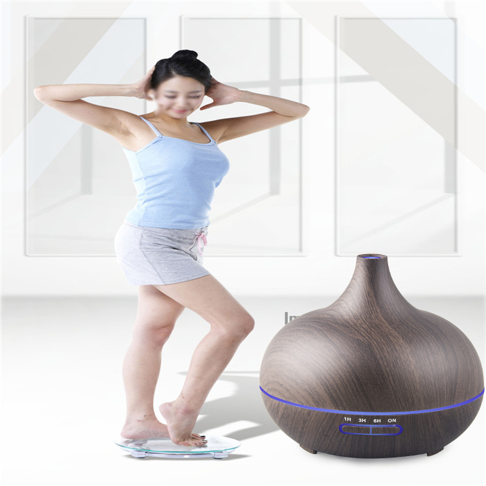 Hot 300ml Dark Wood Grain Aromatherapy Diffuser Essential Oil Aroma Diffuser