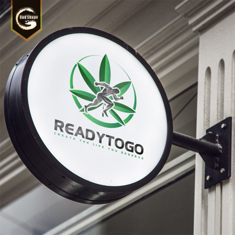 Advertising Bar Beer Food Cinema Street Aluminum Frame  Double Sided Round Light Boxes Led Light Box Sign