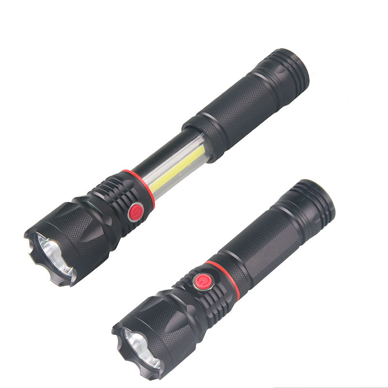 New Design Telescopic Magnetic COB Light Flashlight Led Side Light Zoomable Magnetic Base Side Marker Light Flashlight