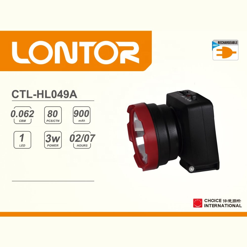 LONTOR rechargeable LED head light              CTL-HL049A