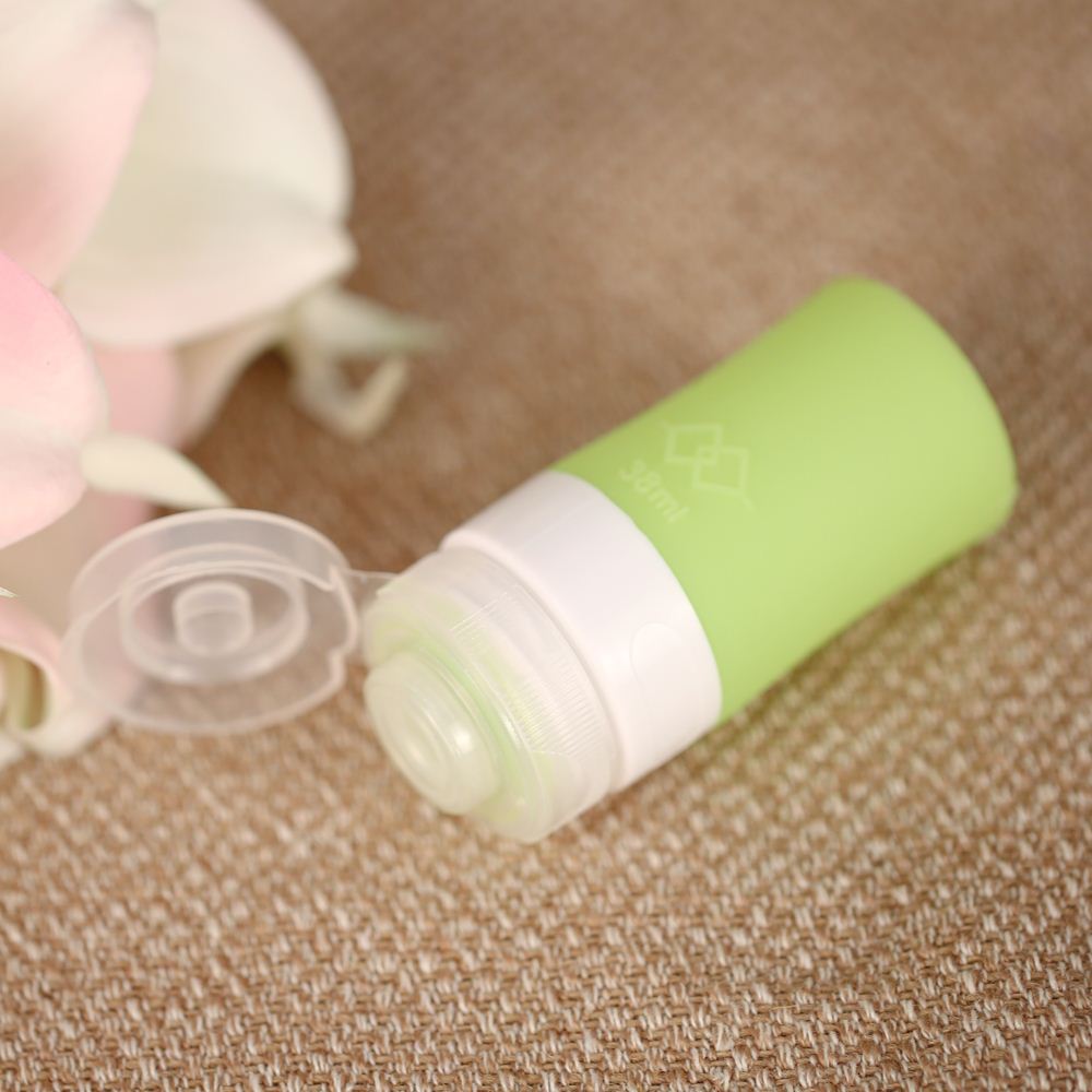 4pcs/set Empty Silicone Packing Press Bottle for Lotion ShampooContainer 38ML/60ML/80ML Makeup Refillable Bottles Traveling Use