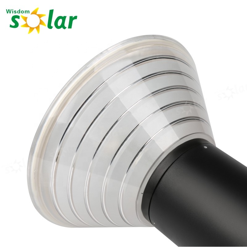 Factory price energy saving Aluminum round outdoor solar wall light garden yard